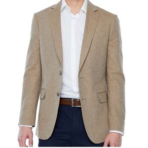 NWT Stafford Linen/Cotton Classic Fit Sport Coat